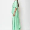 C-throu Asymmetric Satin Blouse