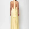 C-throu Halterneck Satin Dress