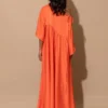 C-throu Long Satin Dress