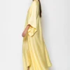 C-throu Satin Kaftan Dress