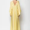 C-throu Satin Kaftan Dress