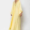 C-throu Satin Kaftan Dress