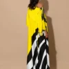 C-throu Satin Printed Dress