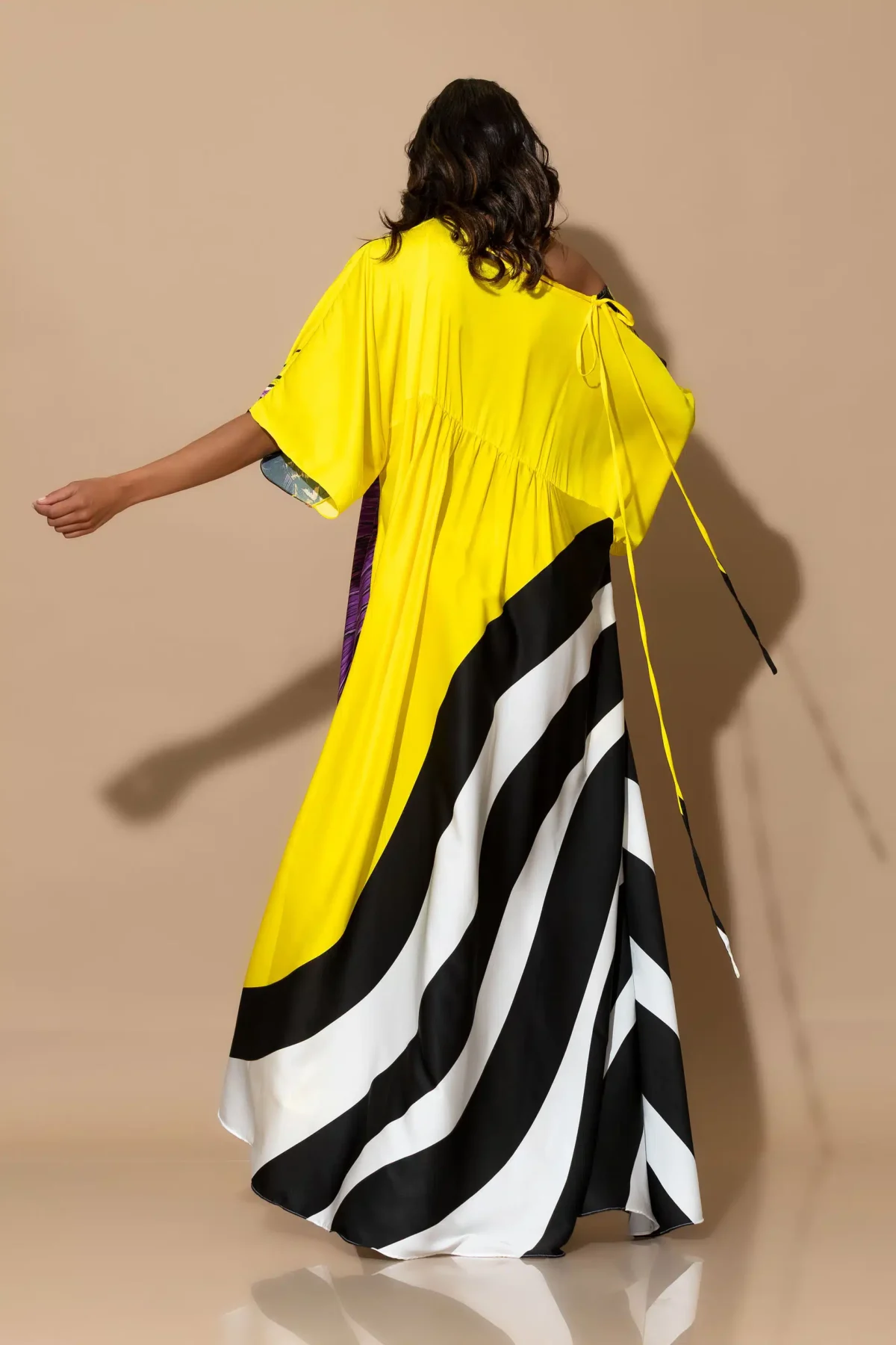 C-throu Satin Printed Dress