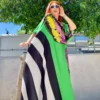 C-throu Satin Printed Dress