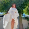 Cruel Asymmetric Satin Skirt