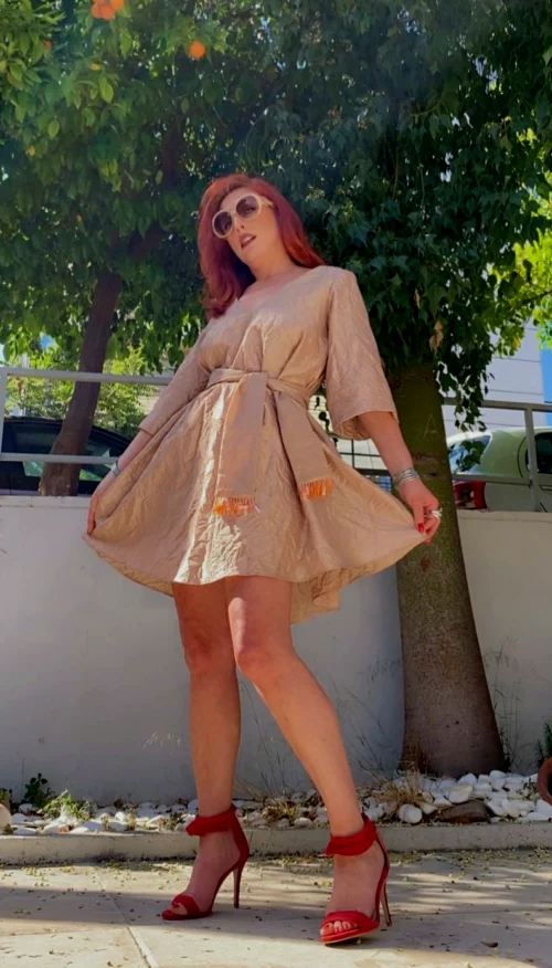 Cruel Crinkled Mini Dress