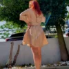 Cruel Crinkled Mini Dress