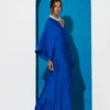 C-throu Kaftan Satin Dress