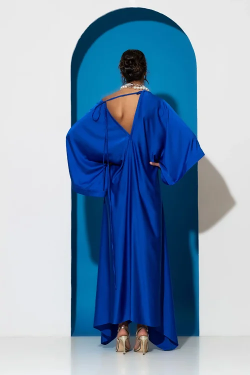 C-throu Kaftan Satin Dress
