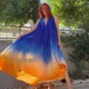 C-throu Printed Satin Dress