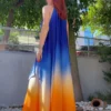 C-throu Printed Satin Dress
