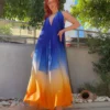 C-throu Printed Satin Dress