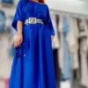 C-throu Long Satin Dress