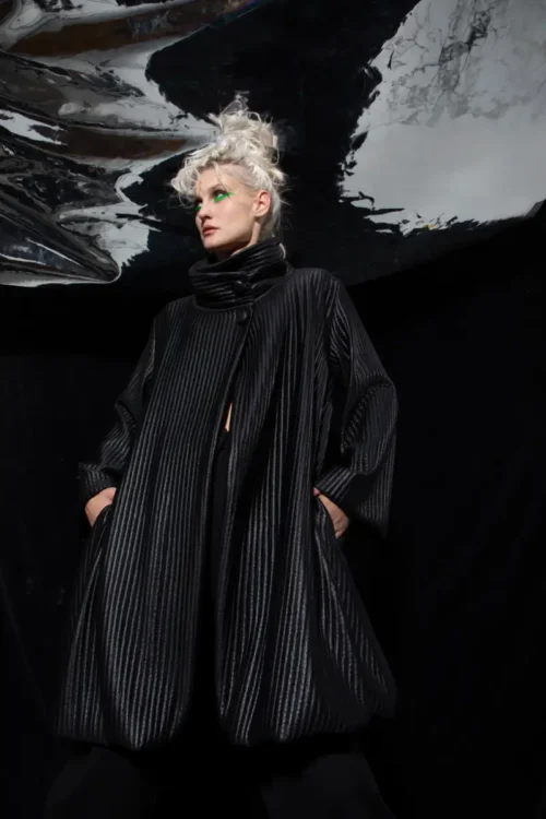 Ozai N Ku Pleated Overcoat