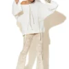 C-throu Ecru Flocked Sheer Lace Leggings