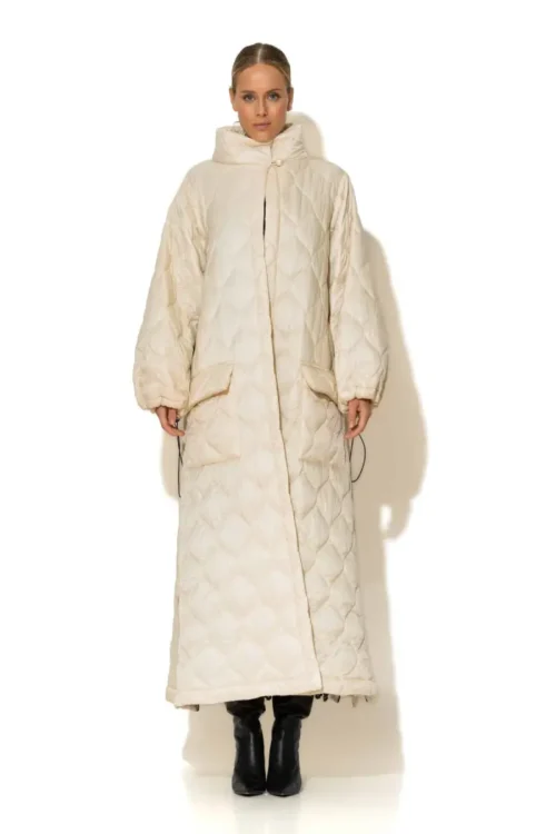 C-throu Ecru Puffer Coat