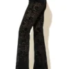 C-throu Flocked Sheer Lace Leggings