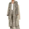 C-throu Leatherette Snake Parka