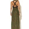 C-throu Multicolor Crisscross Straps Dress