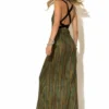 C-throu Multicolor Crisscross Straps Dress