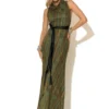 C-throu Multicolor Crisscross Straps Dress