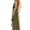 C-throu Multicolor Crisscross Straps Dress
