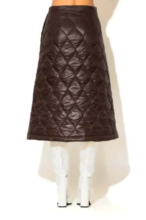C-throu Puffer Skirt With Front Zipper
