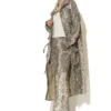 C-throu Snake Leatherette Pants