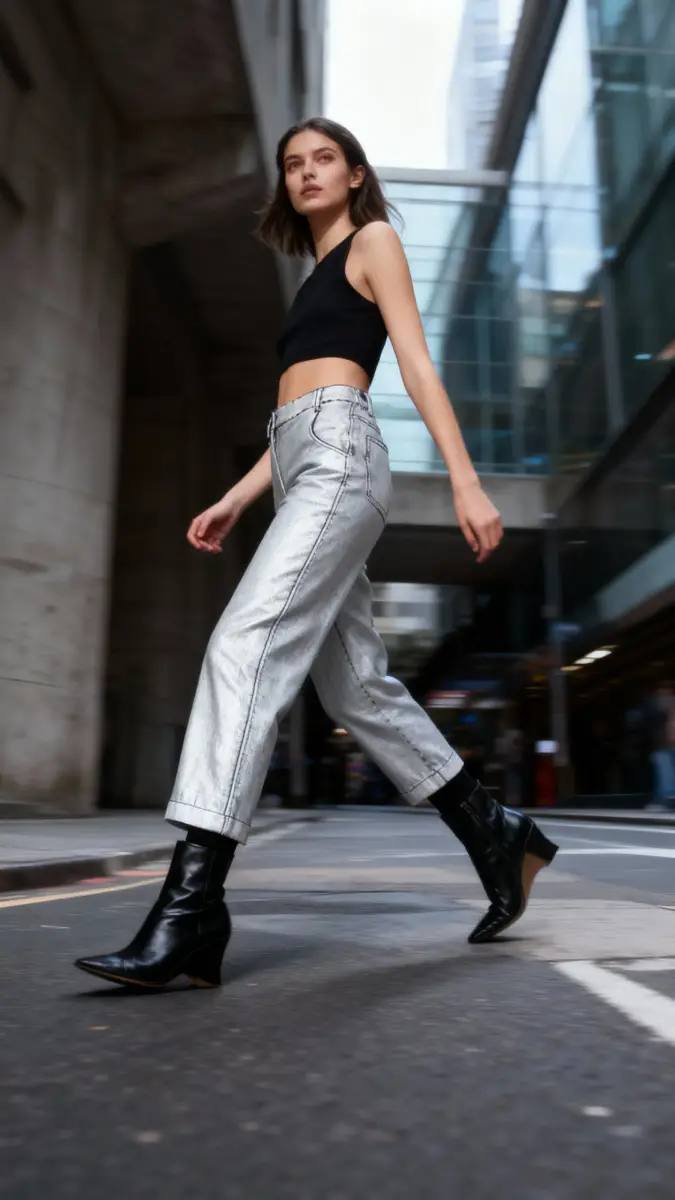 Ozai N Ku Denim Cropped Pants