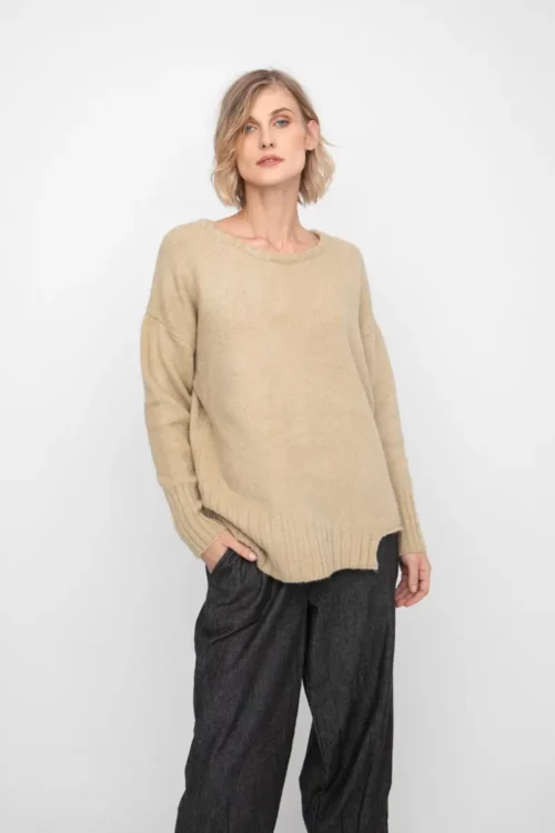 Ozai N Ku Knitted Asymmetric Blouse