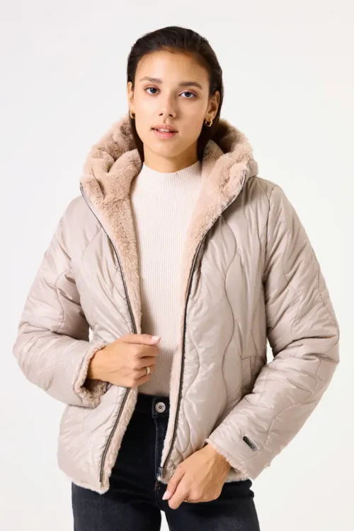 We Are Garcia Reversible Beige Coat