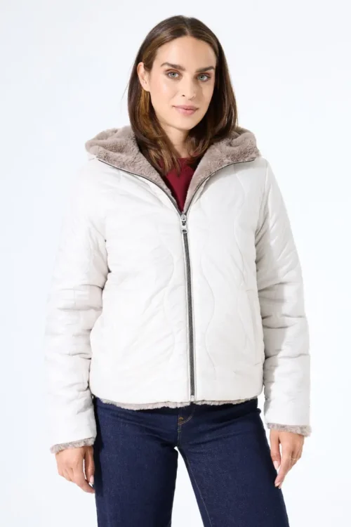 We Are Garcia Reversible Ecru Coat