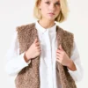 We Are Garcia Taupe Teddy Vest