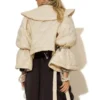 C-throu Ecru Short Puffer Jacket