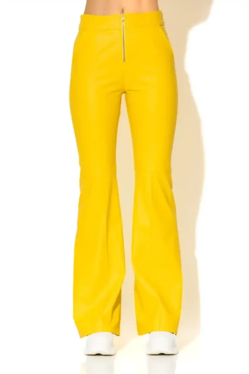 C-throu High Waisted Leatherette Pants