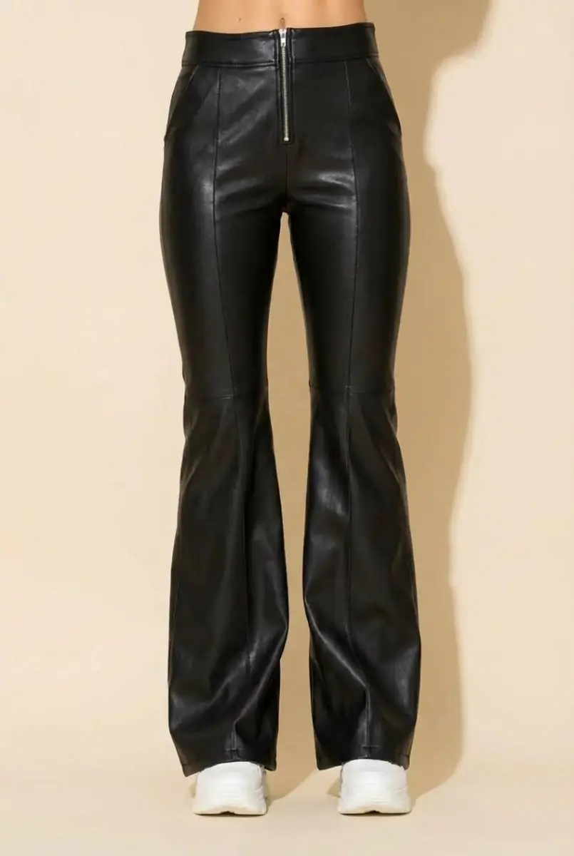 C-throu High Waisted Leatherette Pants