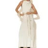 C-throu Knitted Rip Maxi Dress