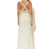 C-throu Knitted Rip Maxi Dress
