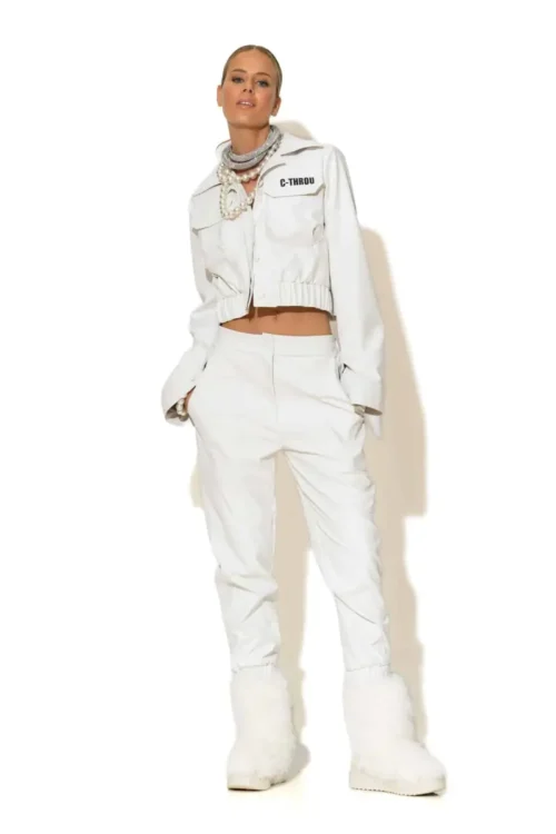 C-throu Leatherette Cargo Pants
