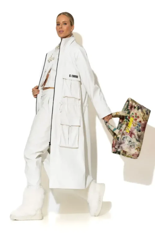 C-throu Oversized Leatherette Parka