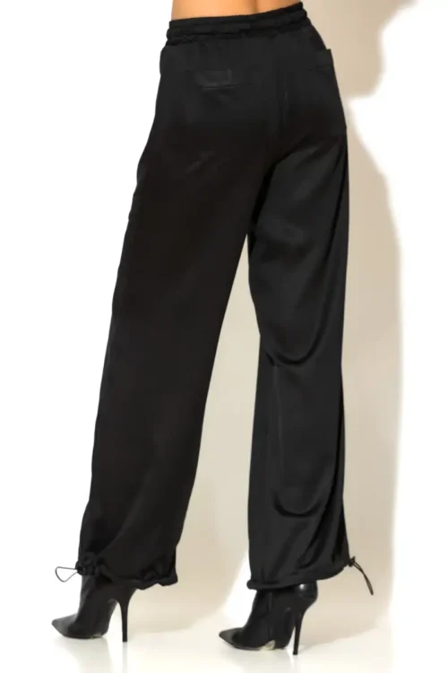 C-throu Satin Crepe Pants