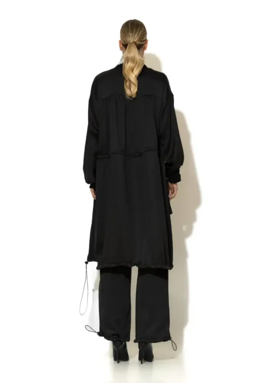 C-throu Satin Trench Coat