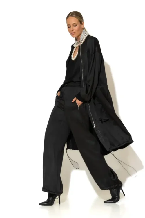 C-throu Satin Trench Coat