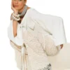 C-throu Sweatshirt With Decorative Neckline