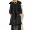 Gold Glow Long Puffer Coat