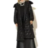 Gold Glow Long Puffer Coat