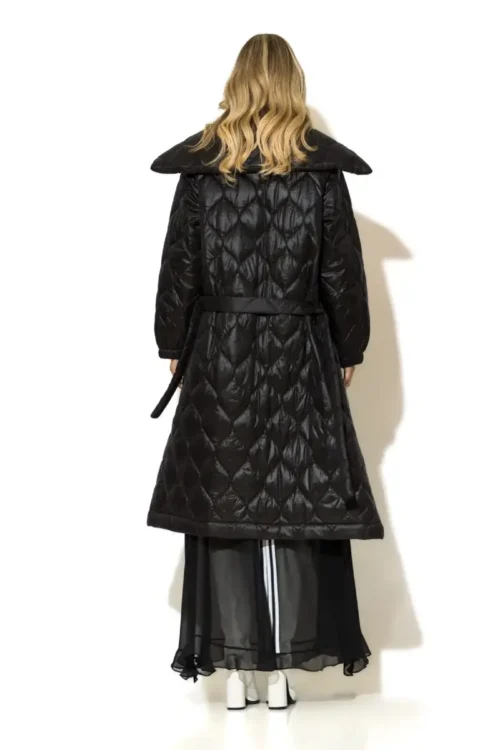 Gold Glow Long Puffer Coat