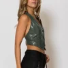 Less Sonder Feeling Faux Leather Vest