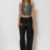 Less Sonder Feeling Faux Leather Vest